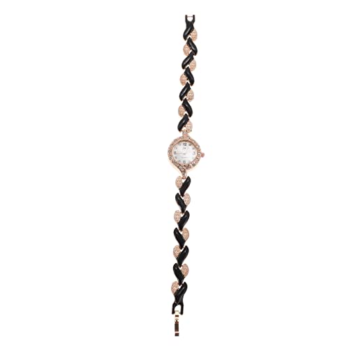 Mikikit Damen Quarz Armbanduhr Schwarz Mattierte Armbanduhr Leichtes Design Exquisites Aussehen Für Geschenke von Mikikit