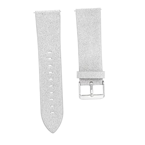 Mikikit Uhrenarmbänder 1Pc Leder Schnell Damen/Mode Silber Armband Herren Armband Kompatibel Mit Armband Für Dekorative Dehnbare Uhrenschnalle Glitzer Funkeln Mit Zubehör von Mikikit