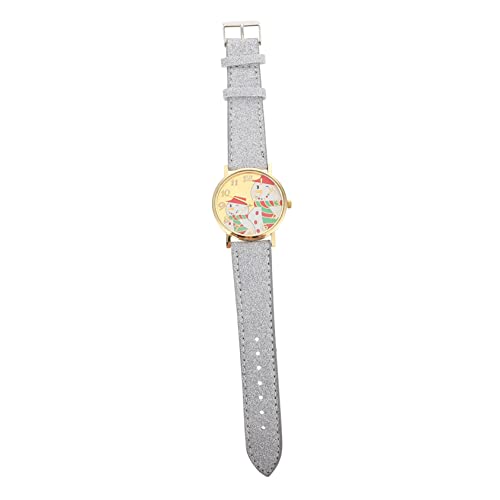 Mikikit 1stk Weihnachtsschneemannuhr Cartoon Uhr Lederband Uhren Weihnachten Uhr Uhren Mit Lederarmband Schneemann Uhr Weihnachten Armbanduhr Geschenk Gewöhnliches Glas Anschauen Student von Mikikit