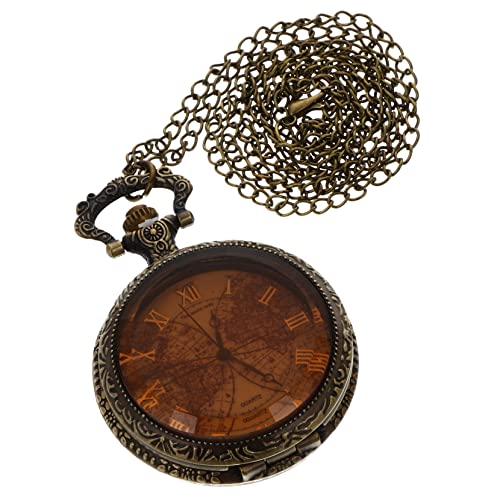 Mikikit 1stk Taschenuhr Vintage Hängeuhr Steampunk-Accessoires Charm Halter Für Halskette Antike Tasche Halskettenanhänger Retro-quarzuhr Schmücken Galvanik Charmant Männer Und Frauen von Mikikit