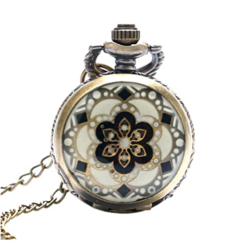 Mikikit Retro Taschenuhr 1Pc Verschluss Vintage Kette Graduierung Geburtstag Abdeckung Mechanische Geschenke Kupfer Deckel Arabisch Für Muster Mit Steampunk-Uhr Klassische Vintage Taschenuhr von Mikikit