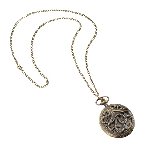 Mikikit Taschenuhr Vintage Große Taschenuhr Bronzefarben Quarzuhr für Herren und Damen für Den Koch von Mikikit