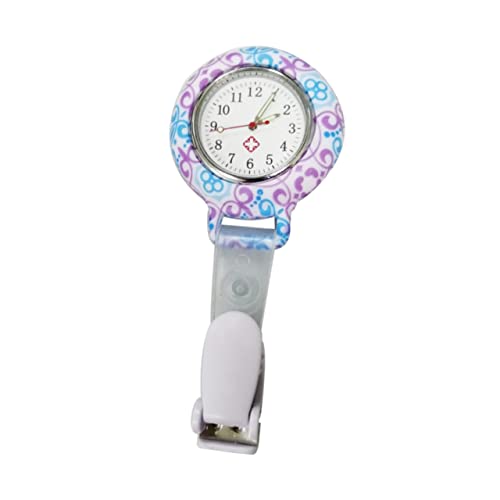 Mikikit Betrachten 1stk Clip-krankenschwesteruhr Taschenuhr Revers Uhr Taschenuhr Zum Aufhängen Digitale Hängende Taschenuhren Uhr Mit Silikonhülle Stift Mann Metall von Mikikit