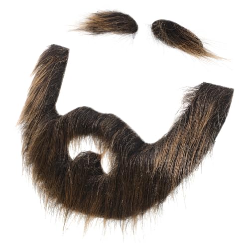 Mikikit Selbstklebender Falscher Schnurrbart Und Augenbrauen Für Kostüm Und Partydekoration Filmrequisiten Aus Weichem Material Vielseitig Einsetzbar Für Cosplay Und Fotos von Mikikit