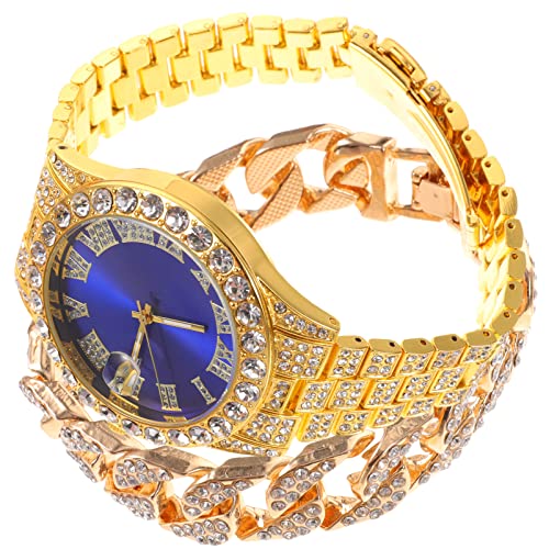 Mikikit 1satz Edelstahl Armbanduhr Set Für Herren Stilvolle Quarzarmbanduhr Mit Passendem Armband Minimalistisches Design Leicht Und Komfortabel Für Business Und Freizeit von Mikikit