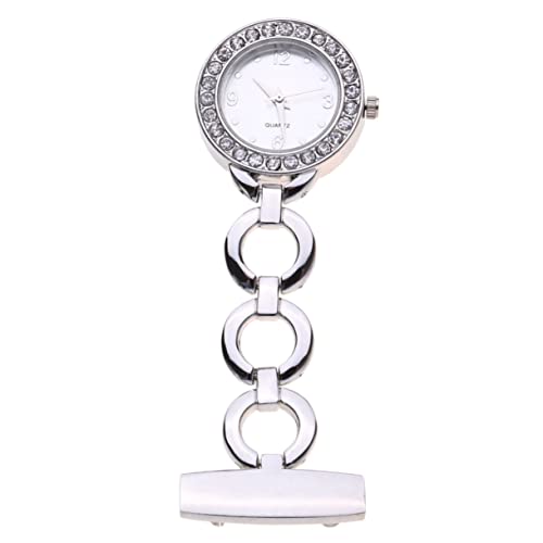 Mikikit 1stück Chic Rolling Diamond Nurse Pocket Watch Hängende Uhr Für Ärzte Und Krankenschwestern Silber Praktische Ansteckuhr Mit Hochwertiger Verarbeitung Und Einzigartigem Design von Mikikit