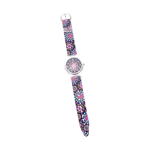 Mikikit 1stück Mädchen Cartoon Uhr Stylische Quarz-Armbanduhr Für Schüler Süße Transparente Kinderuhr Mit Blumenmuster Für Schule Und von Mikikit