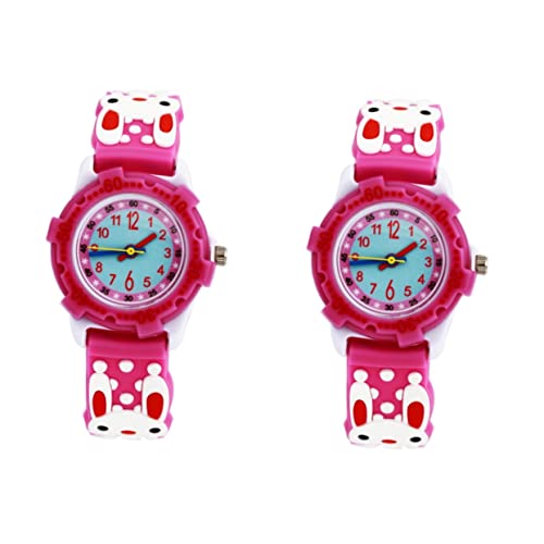 Mikikit 2 STK Kinderuhr Uhr Für Mädchen Kinder Armbanduhr Für Kinder Ansehen Kinder Digitale Armbanduhr Gürteluhr Für Kinder Plastik 3D Studentenform Runden von Mikikit