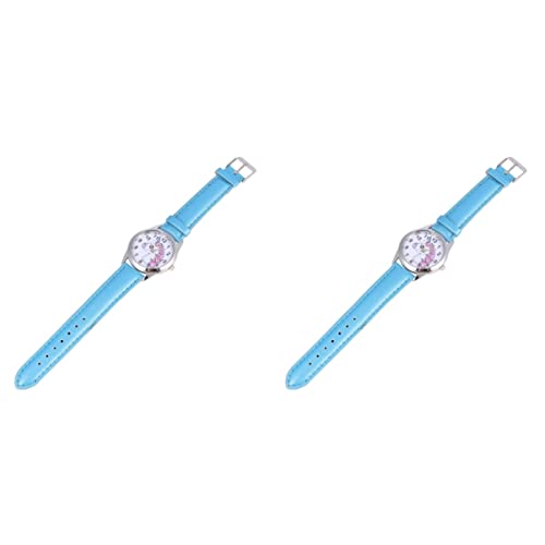 Mikikit Betrachten 2st Armbanduhr Uhr Mit Einhornmuster Schmücken Kind Mode Handgelenk von Mikikit
