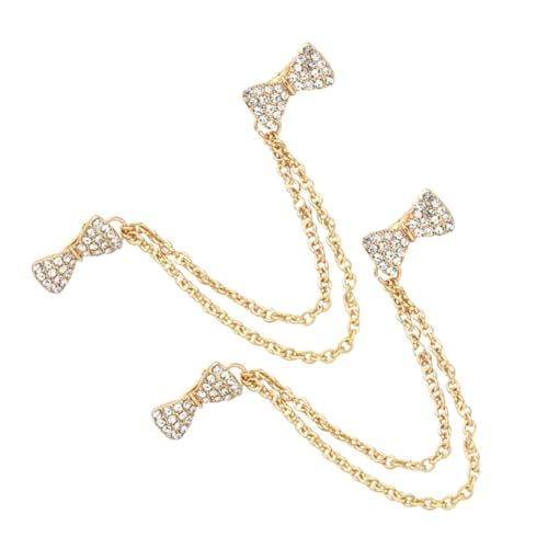 Mikikit 2 Stück Bow Knot Sweater Clip Damen Schal und Cardigan Dekorclip Rutschfest Langlebig Rostfrei Vielseitig für Pullover Kleider Strickjacken Festhaltend bei Hochzeit Party Alltag von Mikikit