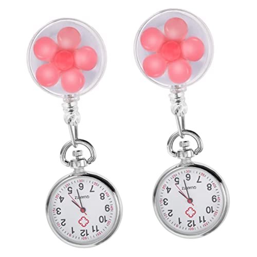Mikikit 2st Schwesterntisch Kinderuhr Hängende Uhren Taschenuhr Abzeichen Uhr Ansteckuhr Für Die Krankenpflege Student Strasssteine Verschlussmaterial: Legierung Stift von Mikikit