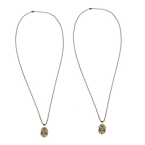 Mikikit 2 Stück Diffuser Halskette Aromatherapie Anhänger Damen Vintage Hohlkästchen Kettenanhänger für Ätherische Öle Komfortabel Kratzfest Rostfrei Geschenkidee zu Muttertag und von Mikikit