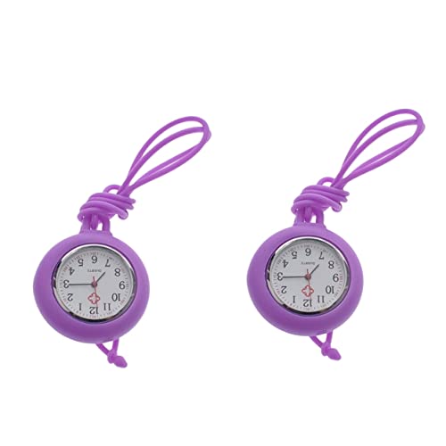 Mikikit Betrachten 2 Stück Digital Am Revers Geschenk Krankenschwestern Clip- Handtasche Pflege Zufällig Einfache Runde e Brosche Schlüsselband Silikon Elektronisches Kabel Arzt， Leichte von Mikikit