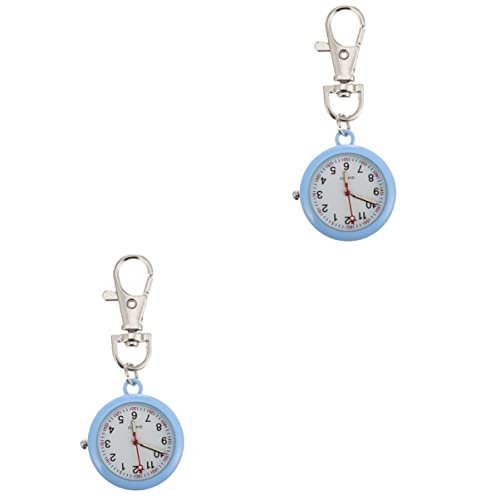 Mikikit 2 Stück Edelstahl-taschenuhr Modische Quarz-schlüsselanhänger-Uhr Für Ärzte Und Krankenschwestern von Mikikit