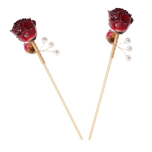 Mikikit 2stücke Dekorative Haarnadeln Im Vintage-stil Chinesische Haarstäbe Mit Kunstperlen Und Rosenmuster Haarschmuck Für Frauen Retro Haarnadeln Zum Verzieren Von Brötchen Mikikit 2stücke Dekorative Haarnadeln Im Vintage-stil Chinesische Haarstäbe Mit Kunstperlen Und Rosenmuster Haarschmuck Für Frauen Retro Haarnadeln Zum Verzieren Von Brötchen von Mikikit