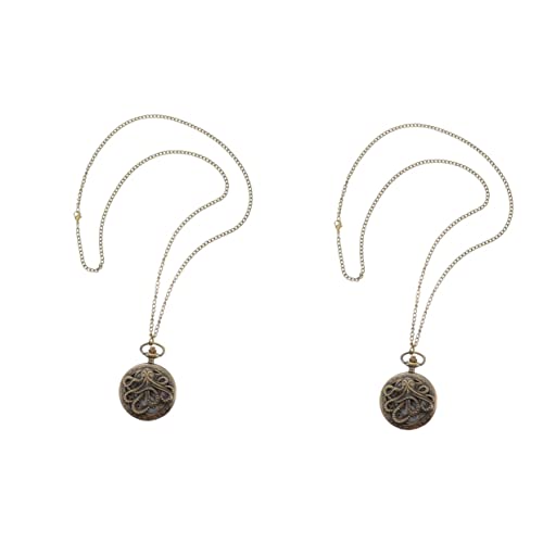 Mikikit 2 Stück Ausgehöhlte Taschenuhr Mit Quarzwerk Für Herren Trendig Winddicht Für Den Alltag von Mikikit