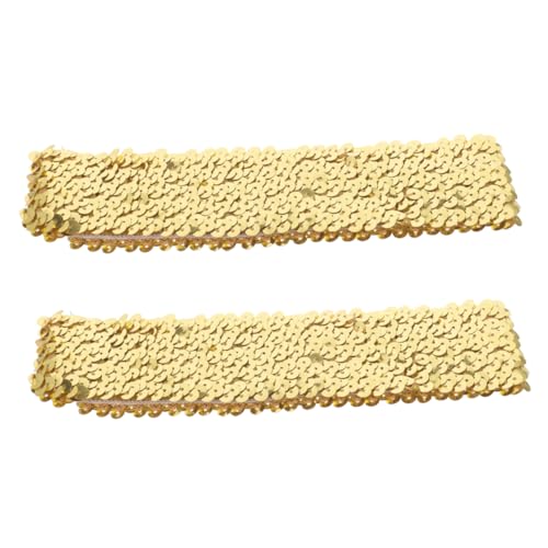 Mikikit 2 Stück Modische Damen-sport-stirnbänder, Funkelnde Pailletten-stirnbänder, Elastische Lauf-haarbänder Für Fitness, Rutschfestes Glitzer-stirnband Für Frauen von Mikikit