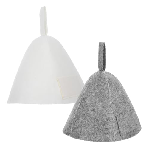 Mikikit 2 Stück Saunahut Für Damen, Saunahüte Für Herren, Saunakappe, Hut Zum Schutz Der Haare, Filz-saunahut Für Damen, Russischer Saunahut Für Die Sauna, Grau/beige Mikikit 2 Stück Saunahut Für Damen, Saunahüte Für Herren, Saunakappe, Hut Zum Schutz Der Haare, Filz-saunahut Für Damen, Russischer Saunahut Für Die Sauna, Grau/beige von Mikikit