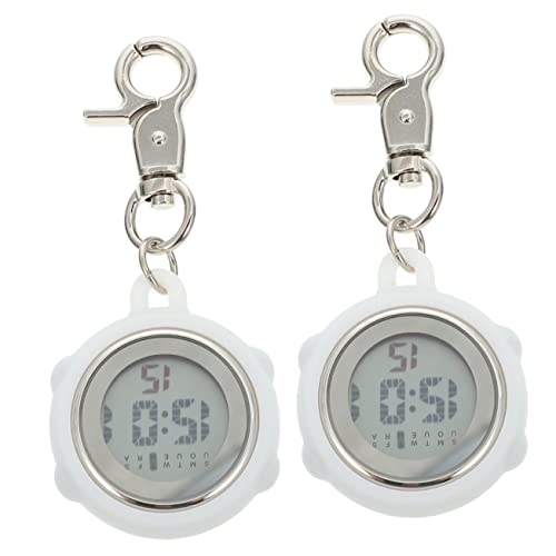 Mikikit Herren Uhr Herren Uhr Herren Uhr 2 – Kalender Rückseite Uhr Essential Pin Stoppuhr Multi Ärzte Vintage Gurtband Abnehmbare Tasche Studenten Test Mit Ansteckbarem Schlüsselbund Damenuhr von Mikikit