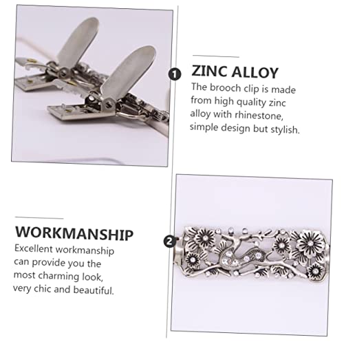 Mikikit 2 Stück Teiliges Animal Alloy Broschen mit Funkelnden Strasssteinen Cardigan Clips für Damen Vielseitige Pullover und Schal Klammern Schmuck Anstecknadeln für Strickjacken und von Mikikit