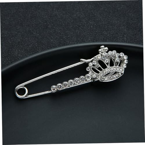 Mikikit 2 Stück Teiliges Set Strass Broschen aus Legierung Sicherheitsnadeln für Cardigan Hochwertige Kleidung Dekoration Antiexposure Schutz gegen Garderobenpannen Elegantes Accessoire von Mikikit