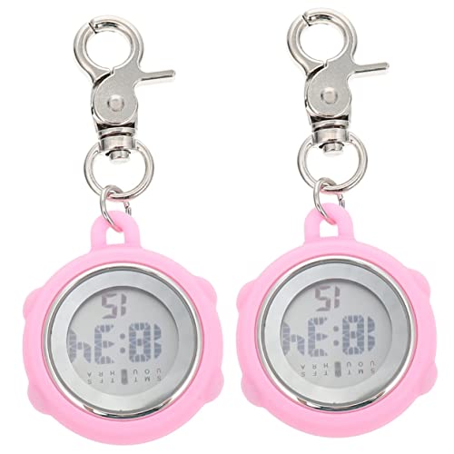 Mikikit 2stücke Digital Fob Taschenuhr Für Krankenschwestern Einstellbare Clip Uhr Mit Großem Display Langlebig Für Ärzte Und Pflegepersonal von Mikikit