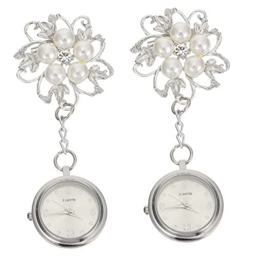 Mikikit 2 Uhr – Clip-On Schlüsselanhänger Halloween Einziehbare Clip – Krankenpflege Mode Uhr Für Ärzte Clip von Mikikit