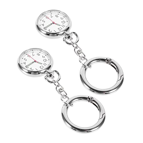 Mikikit 2stücke Nurse Pocket Watch Schlüsselanhänger Robuste Und Tragbare Schwesternuhr Für Ärzte Und Pflegepersonal Praktisch Für Prüfungen Und Medizinische Anwendungen von Mikikit