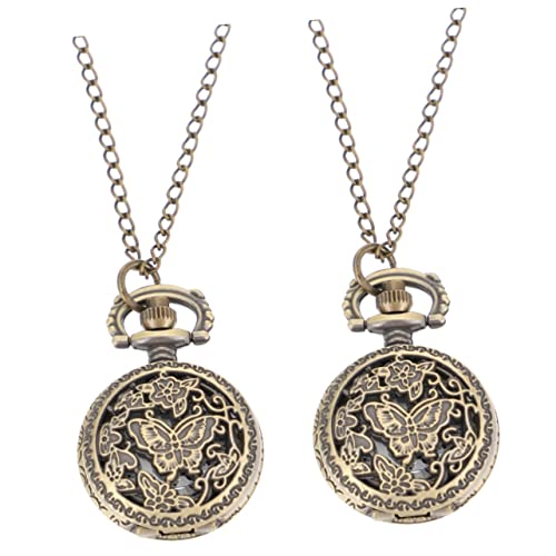 Mikikit 2 Stück Taschenuhren Für Männer Und Frauen Mit Kette Zeitloser Vintage-Stil Für Festivals Mikikit 2 Stück Taschenuhren Für Männer Und Frauen Mit Kette Zeitloser Vintage-Stil Für Festivals von Mikikit