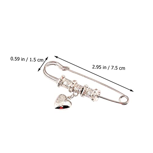 Mikikit 2 Stück Vintage Broschen aus Legierung Herzförmige Strickjacken und Stola Verschlüsse für Damen Anstecknadeln zum Dekorieren von Kleidung bei Feiern und Alltag von Mikikit