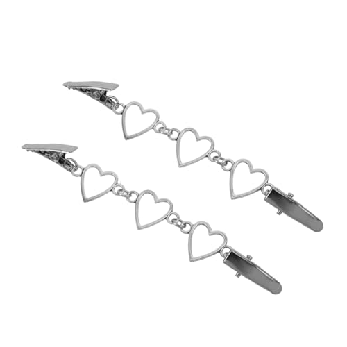 Mikikit 2 Stück Vintage Herz Kragenclips aus Robustem Zinklegierung Stilvolle Broschen für Damen Vielseitige Strickjacken und Hemd Spangen Retro Anstecknadeln für Pullover und von Mikikit