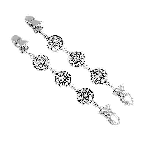 Mikikit 2 Stück Vintage Pullover Clips aus Langlebiger Legierung Cardigan Clips und Schalhalter Rutschfeste Strickjacken Verschlüsse Dekorative Broschen für Damen Accessoire von Mikikit