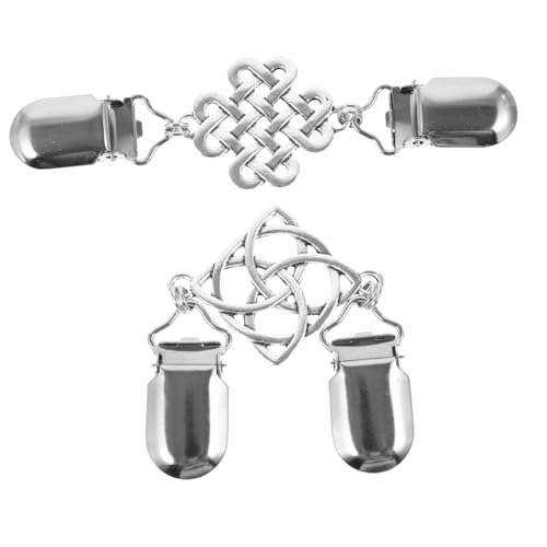 Mikikit 2 Stück Vintage Sweater Clips aus Metall Robuste Strickjacken und Schalhalter Filigrane Taillen Cinch Clips für Damen Vielseitig für Pullover und Cardigan Langlebig und Leicht von Mikikit