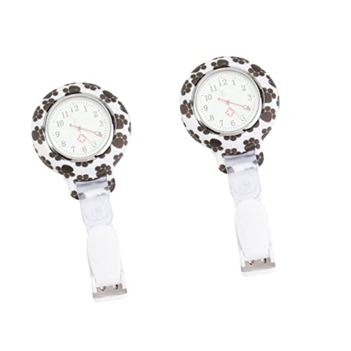 Mikikit Schwesternuhren Mit Clip 2 STK Clip-krankenschwesteruhr Anstecknadel Für Männer Taschenuhr Männliche Uhr Mit Silikonhülle Herrenuhren Abzeichen Uhr Student Damenuhr Quarz von Mikikit