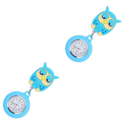 Mikikit Reloj para Niños 2 Stück Zum Aufhängen Für Muster Damen Clip-On Digitalverschluss Himmel Mädchen Zweite Tasche Clip-Herren Auf Gesicht Fob Clip Pull Stretch Uhr Einfaches von Mikikit