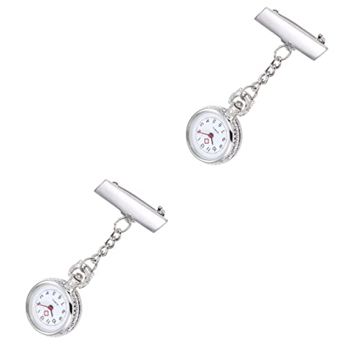 Mikikit 2 Stücke Auf Pin Digitale Geschenke Uhr Brosche Pin-Tasche Revers Hängen Professionelle Krankenschwestern Für Graduierung Arzt Geschenk Studenten Funktion Pflege Runde Stil von Mikikit