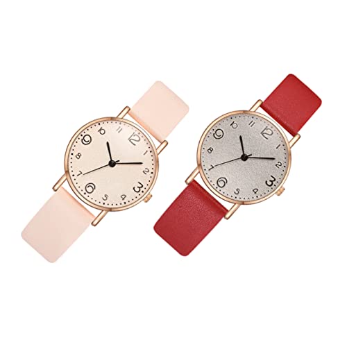 Mikikit Damen-quarzuhr Mit 2 Pu-lederbändern Modisch Für Frauen Armbanduhr Für Mädchen Stilvolles Accessoire Mikikit Damen-quarzuhr Mit 2 Pu-lederbändern Modisch Für Frauen Armbanduhr Für Mädchen Stilvolles Accessoire von Mikikit