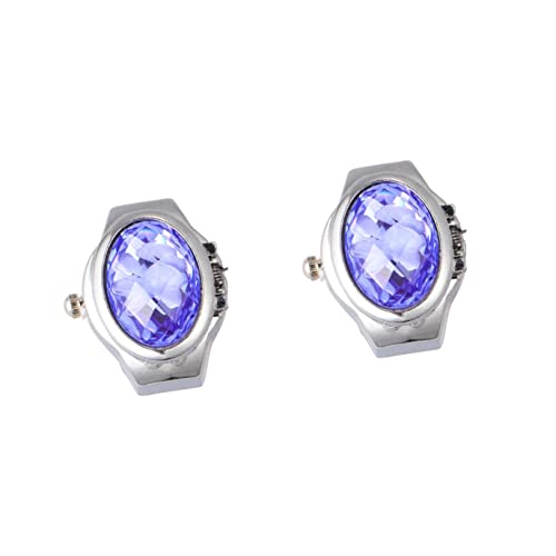 Mikikit 2st Männer Ringe Ringuhr Für Männer Kreative Uhr Für Frauen Finger Herrenuhren Ringuhren Ring Für Frauen Unisex Elegante Damenuhr Damenring Anschauen Tragbar Violett Fräulein von Mikikit