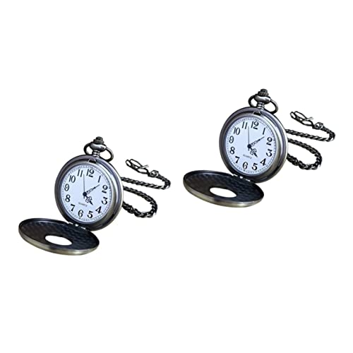 Mikikit 2 Stück Mechanische Taschenuhr Elegante Hohle Taschenuhr Für Damen Quarzwerk Modische Kette Mikikit 2 Stück Mechanische Taschenuhr Elegante Hohle Taschenuhr Für Damen Quarzwerk Modische Kette von Mikikit