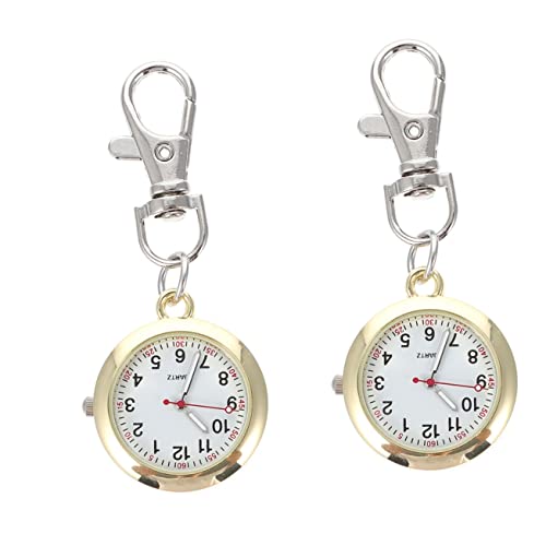 Mikikit 2 STK Krankenschwester Uhr Uhren Uhr im Schlüsselanhänger-Design Clip-Uhr Geschenke Geldbörse für Männer hängende Taschenuhr Filigrane Taschenuhr männlich Anschauen Uhrkette Mann von Mikikit