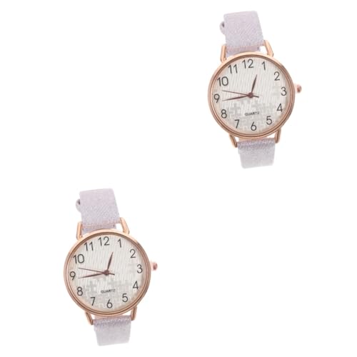 Mikikit 2st Quartz Uhr Modische Uhr Achte Auf Mädchen Damenuhren Für Damen Damenarmbanduhren Armbanduhr Für Damen Quarz-Armbanduhr Quarzuhr Für Mädchen Mode Legierung Einstellen Fräulein von Mikikit