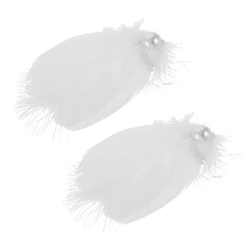Mikikit 2 Stücke Nette Plume Haar Clips Für Frauen Dekorative Alligator Haar Clips Für Mädchen Braut Haar Zubehör Für Hochzeit Und Party von Mikikit