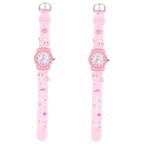 Mikikit 2 Stücke Quarz Kinder Uhr Design Für Studenten Mädchen Kinder Komfortable Band von Mikikit