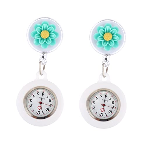 Mikikit 2 Stücke Uhr Für Frauen Modische Taschenuhr Versenkbare Fob Zubehör Woche von Mikikit