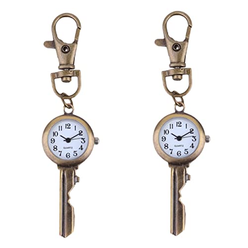 Mikikit 2stücke Retro Hanging Watch Mit Schlüsselanhänger Stilvolle Taschenuhr Für Tragbare Hängende Uhr Im Kreativen Design Für Schüler Und Mitarbeiter Langlebig Und Praktisch von Mikikit