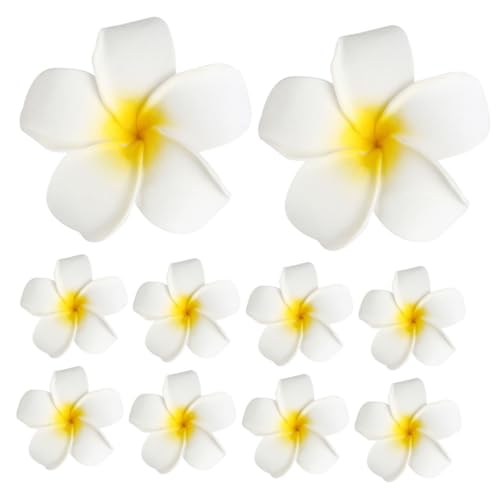 Mikikit 24stücke Hawaii Blumen Haarspangen Aus Plumeria Für Frauen Strand Hochzeit Party Sommer Zubehör Mit Eva Für Kleid Accessoire von Mikikit