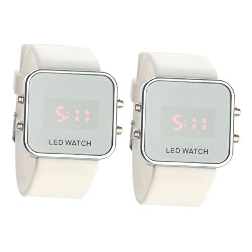 Mikikit LED-Spiegeluhr 2st Led Männer Frauen Gurt Digitaluhr von Mikikit