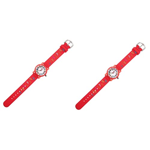 Mikikit 2st Kinderuhr Einfache Studentenuhr Studentenarmbanduhr Für Kinder Ansehen Armbanduhr Für Kleinkinder Kinder Armbanduhr Dekorative Armbanduhr Mädchen Karikatur Legierung Schmücken von Mikikit