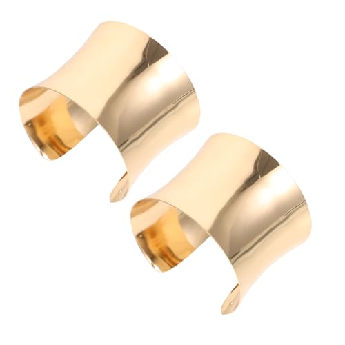 Mikikit 2stücke Personalisierter Damenarmband Manschettenarmband Aus Hochwertiger Legierung Goldfarben Breiter Armreif Verblasst Und Verformt Sich Nicht Passt Zu Outfits Für Alltag Und for von Mikikit