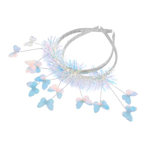 Mikikit 2stücke Pailletten Schmetterling Stirnbänder Glitzer Haarreifen Für Mädchen Party Haarschmuck Für Kleinkinder Stirnband Für Feiertage von Mikikit